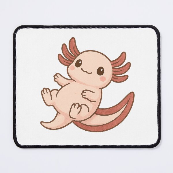 Item preview, Kawaii Axolotl Floating with Cute Happy Smile designed and sold by RetroPop23.