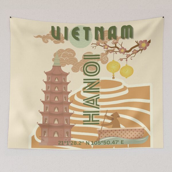 Item preview, Vietnam Travel Art, Vintage designed and sold by Magic Love Art Print.