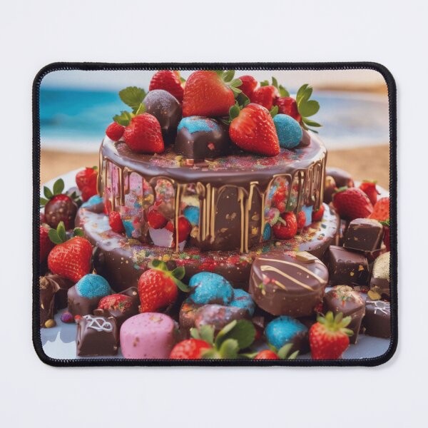 Item preview, Chocolate Cake and Strawberries designed and sold by DesignerChic111.