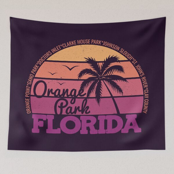 Item preview, Orange Park Florida Retro Sunset Local Pride Logo designed and sold by CRHPOD20.