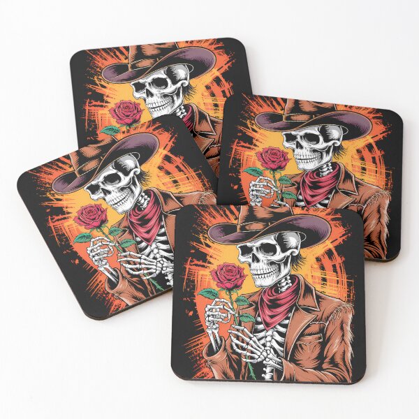 Item preview, Skeleton Cowboy with a Crimson Rose designed and sold by AP_1979.