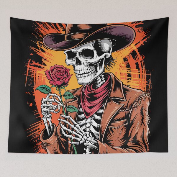 Item preview, Skeleton Cowboy with a Crimson Rose designed and sold by AP_1979.