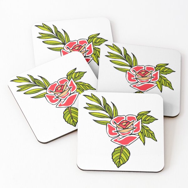 Item preview, flower leaf rose tattoo style designed and sold by Achille3777.