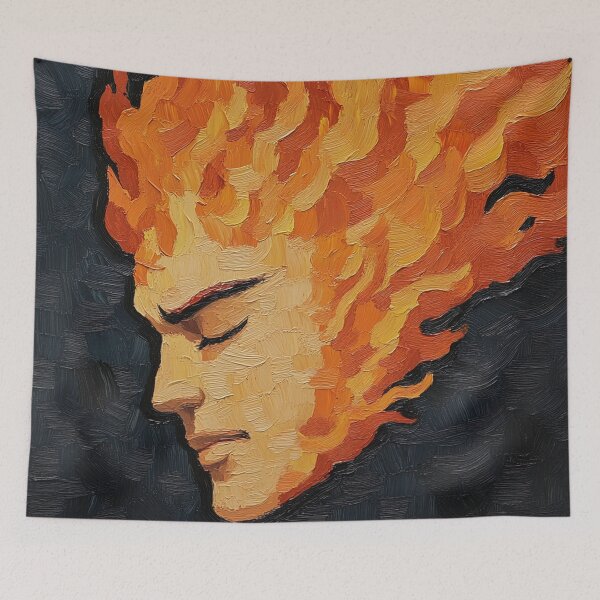 Item preview, God of fire | Post-impressionist painting style designed and sold by ComicsFactory.