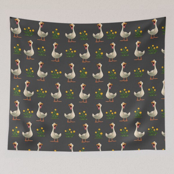 Item preview, Duck funny pattern dark grey designed and sold by BeebooDesign.