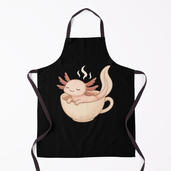 Item preview, Cute Axolotl Relaxing in Hot Coffee Cup designed and sold by RetroPop23.
