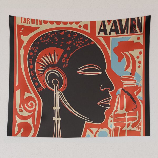 Item preview, Stylized Afro Profile Poster designed and sold by djovan.