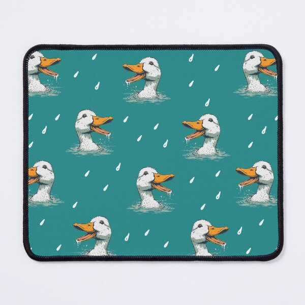 Item preview, Duck head funny pattern teal blue designed and sold by BeebooDesign.
