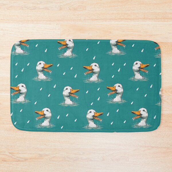 Item preview, Duck head funny pattern teal blue designed and sold by BeebooDesign.