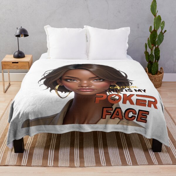 Item preview, Poker Face | Confident Black Woman Digital Art with Bold Caution Quote designed and sold by QPTheeArtist.