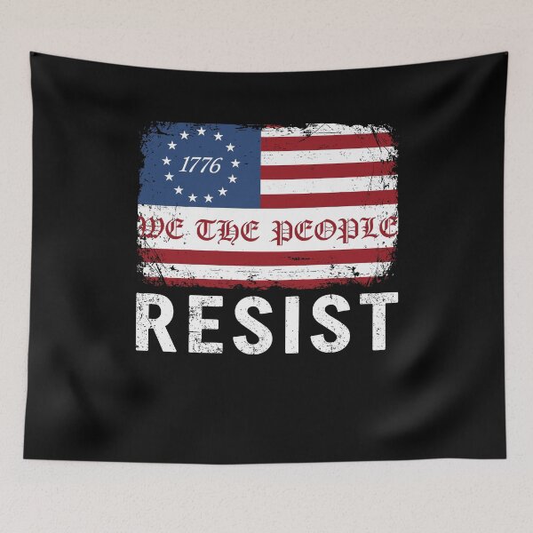 Item preview, Resist Trump Protest Anti Political US Flag We The People designed and sold by varioarts.