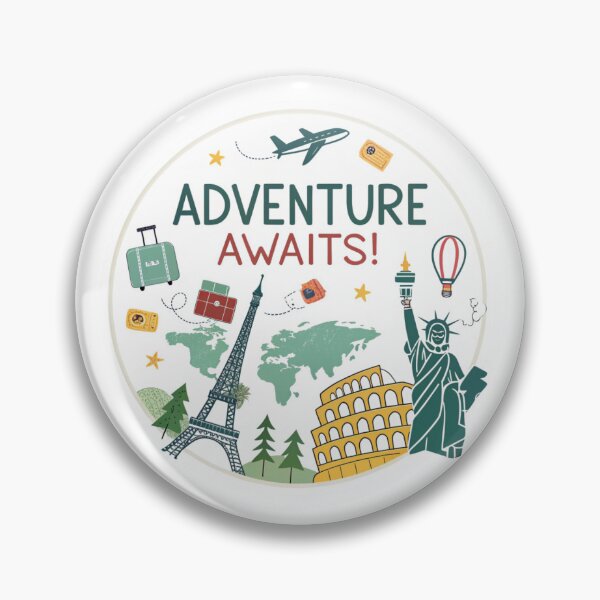 Item preview, Adventure Awaits - Travel and Wanderlust Sticker designed and sold by Bouchey.
