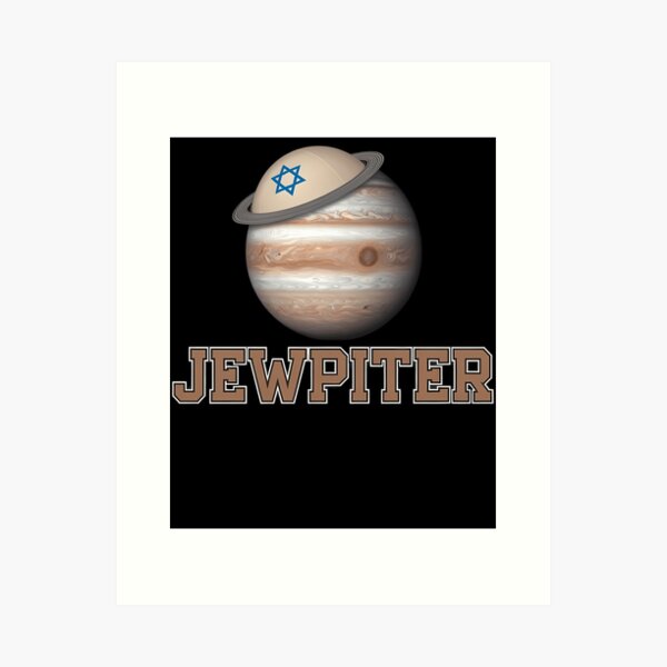 Item preview, Funny Jupiter Joke Jewish Humor Pun Kippah designed and sold by BRAMS ⭐ ⭐ ⭐ ⭐ ⭐.