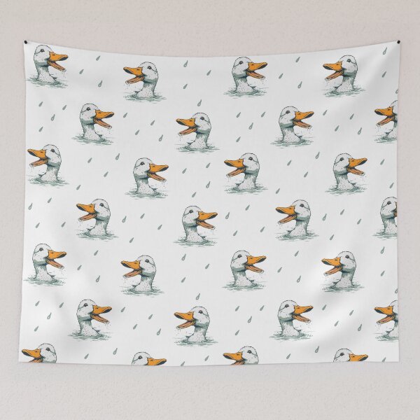 Item preview, Duck head funny pattern white designed and sold by BeebooDesign.