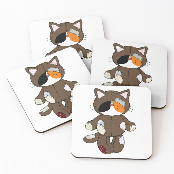 Item preview, Patchwork Calico Cat Plush - Hand-Colored Illustration designed and sold by toastysketches.