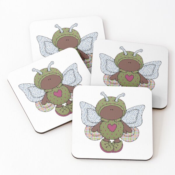 Item preview, Cute Butterfly Doll Patterned Wings - Hand-Colored Illustration designed and sold by toastysketches.