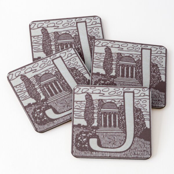 Item preview, Art by Mike Linocut and digitally edited, Alphabet Letter J, combinable designed and sold by allartbymike.