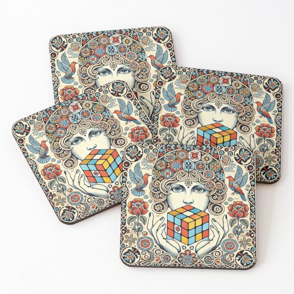 Item preview, Rubik's Cube Folk Art designed and sold by Violently Wisconsin.