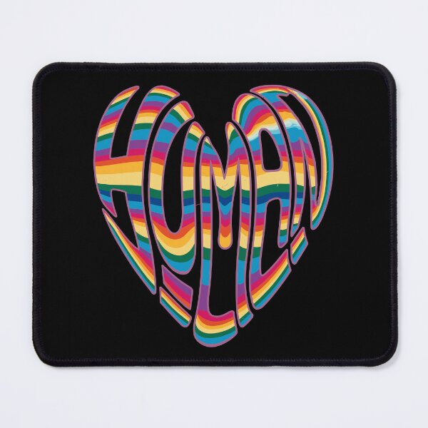 Item preview, LGBTQIA+ Pride T-Shirt – "HUMAN" Rainbow Heart Equality Design designed and sold by paulo silveira.