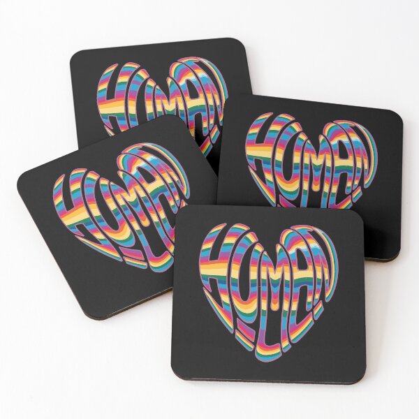 Item preview, LGBTQIA+ Pride T-Shirt – "HUMAN" Rainbow Heart Equality Design designed and sold by paulo silveira.