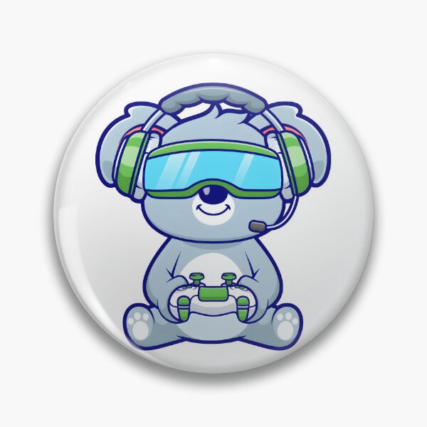 Vista previa del artículo con la obra «Lindo koala gamer», diseñado y vendido por MinecraftSlimey.