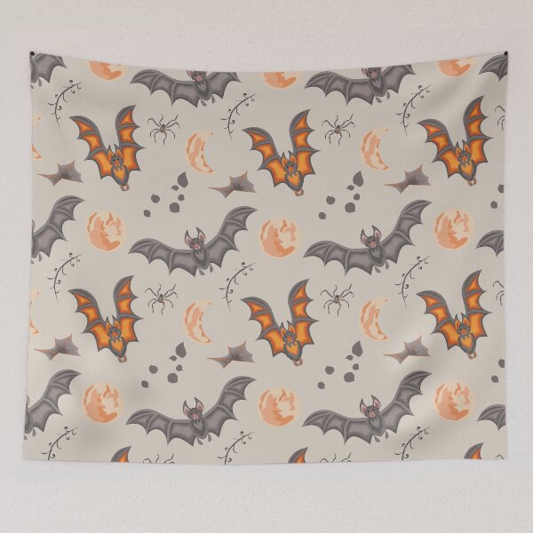 Item preview, Spooky bat night pattern for Halloween designed and sold by olenapetol.