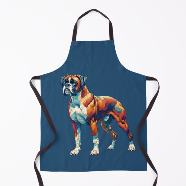 Item preview, Alert Boxer Dog – Ukiyo-e Inspired Pet Illustration designed and sold by TidalEchoes.