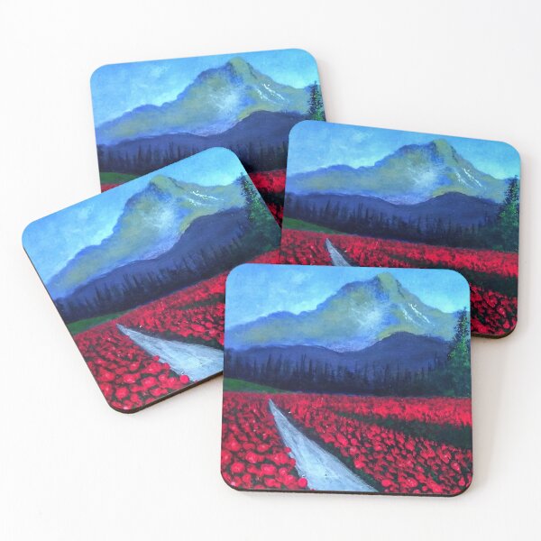 Item preview, Tulip Garden Near The Mountain Painting  designed and sold by Augustyn Engty.