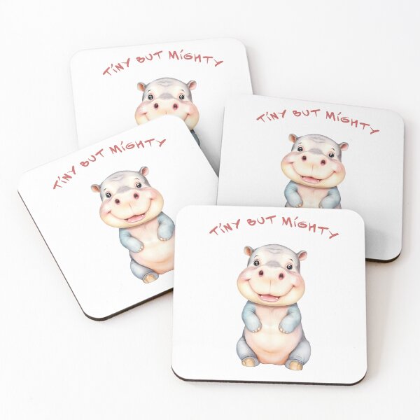 Item preview, Cute Cartoon Baby Hippo with Happy Expression designed and sold by olenapetol.