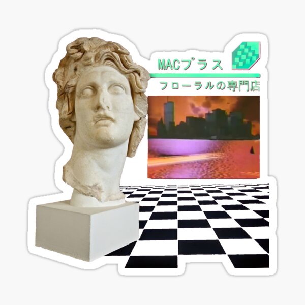 Item preview, Aesthetic - Macintosh Plus Floral Shoppe - Vaporwave (transparent) designed and sold by SaladDispenser.