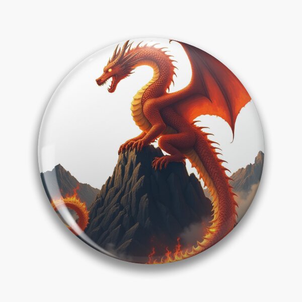 Artikelvorschau, Majestätischer Feuerdrache – Epische Fantasy-Kunst entworfen und verkauft von Madustoks.
