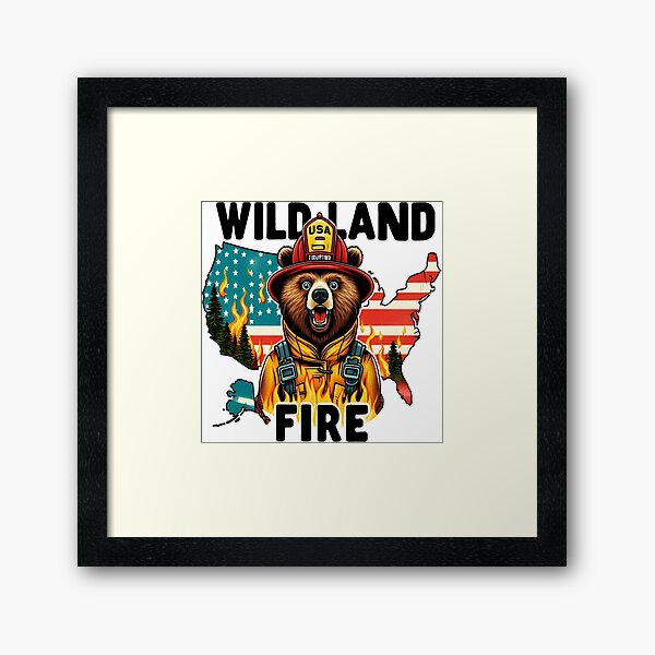 Item preview, Grizzly Bear Wildland Fire designed and sold by ryanapples2.