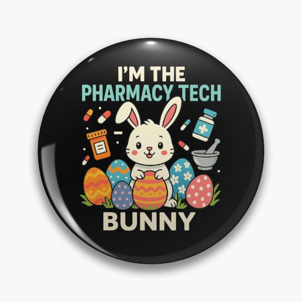 Item preview, I'm The Pharmacy Tech Bunny Funny Bunny Ear Easter  designed and sold by queenzoid.