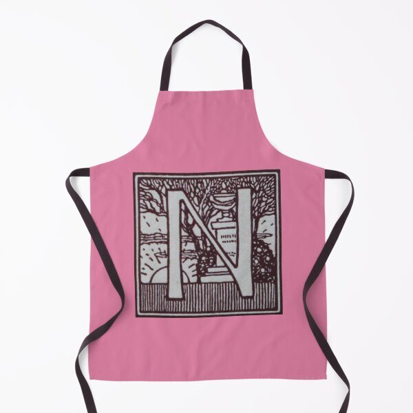 Item preview, Art by Mike Linocut and digitally edited, Alphabet Letter N, combinable designed and sold by allartbymike.