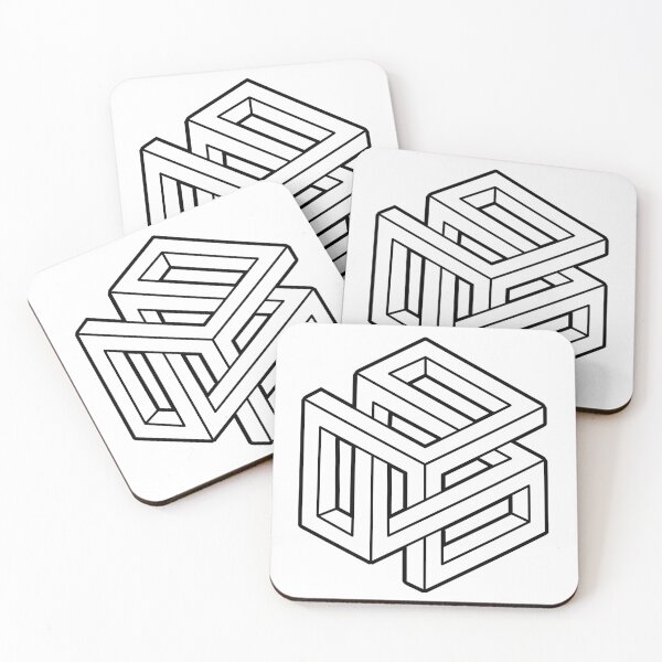 Item preview, Impossible Cube, Optical illusion, Visual Paradox designed and sold by PixelPunny.