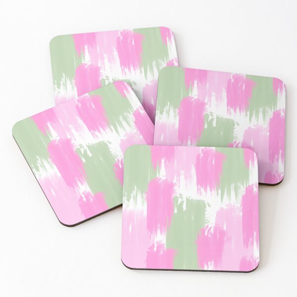 Item preview, Abstract Brush Strokes in Pink, Dark Pink and Sage Green designed and sold by JulzPink.