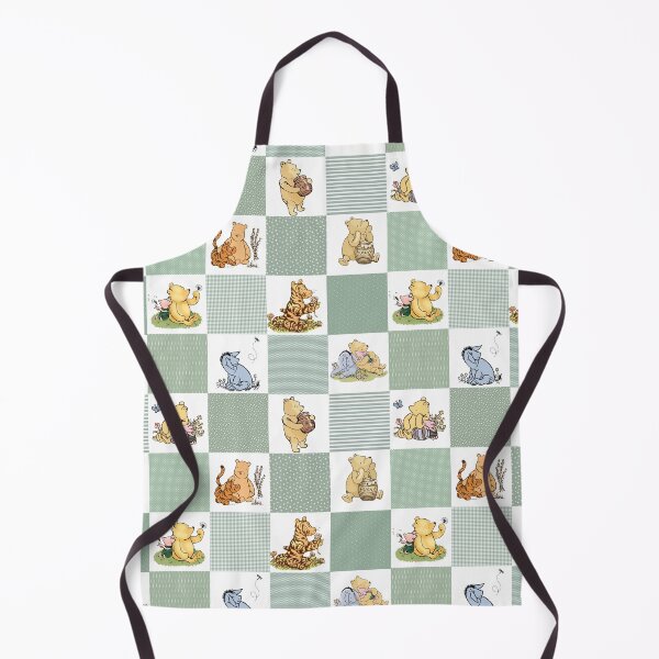 Item preview, Winnie the Pooh Classic Patchwork Cheater Quilt Sage Green designed and sold by ColorFlowArt.