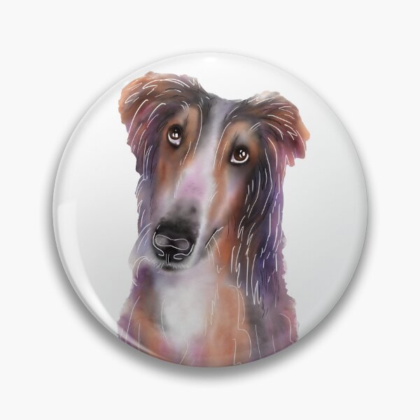 Item preview, Watercolor illustration of a dog with the quote "Happiness has four legs." designed and sold by olenapetol.