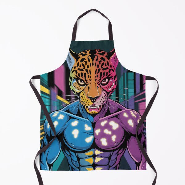 Item preview, Neon Jaguar Hybrid – Cyberpunk Predator designed and sold by Mystic Wild Studio.