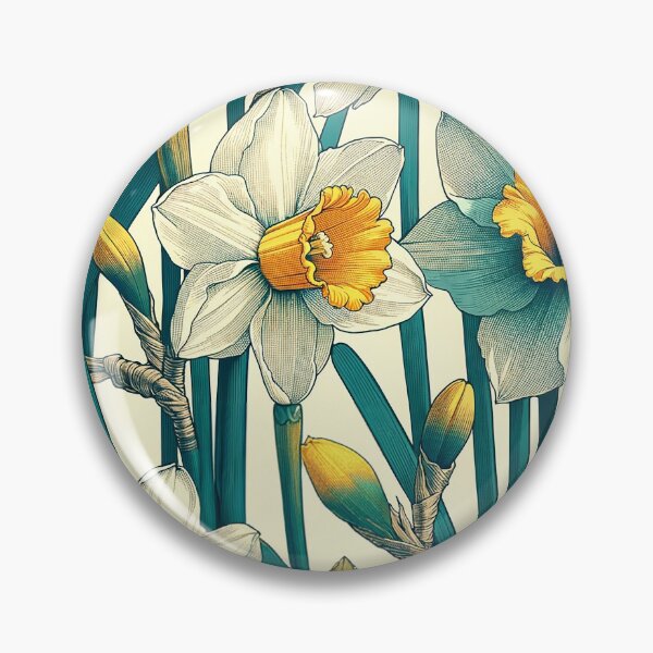 Item preview, Daffodils in Bloom – Ukiyo-e Inspired Japanese Floral Print designed and sold by TidalEchoes.