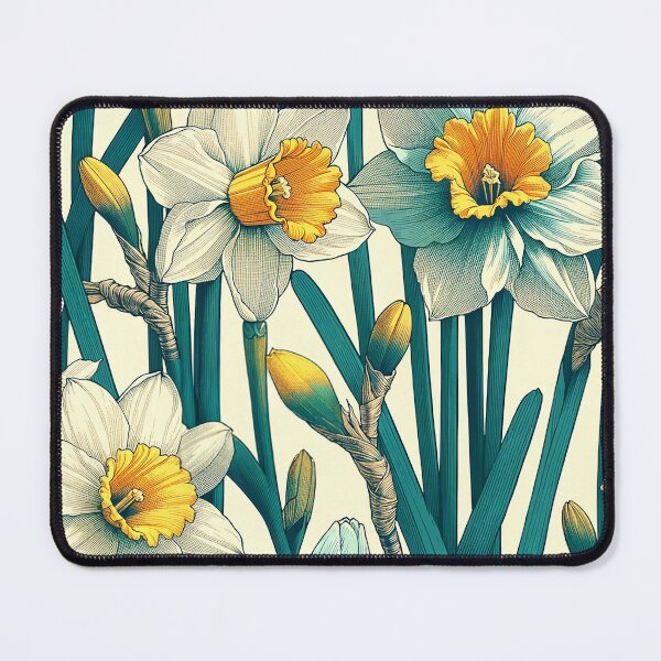Item preview, Daffodils in Bloom – Ukiyo-e Inspired Japanese Floral Print designed and sold by TidalEchoes.