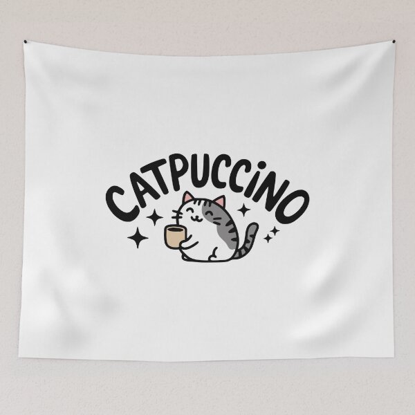 Item preview, Catpuccino! Cute Cat Coffee designed and sold by PMCreative.