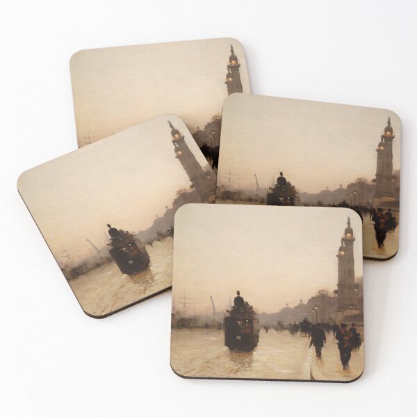 Item preview,  Le quai de Bacalan à Bordeaux le soir - Alfred Smith designed and sold by Vintage Designs +.