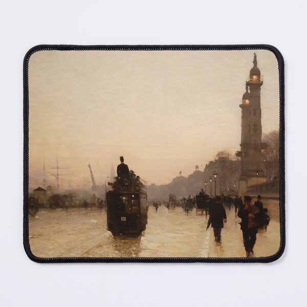 Item preview, Le quai de Bacalan à Bordeaux le soir - Alfred Smith designed and sold by Vintage Designs +.