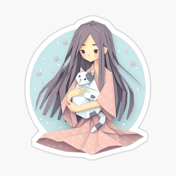 Item preview, Ragazza con gatto designed and sold by Creaillustra.