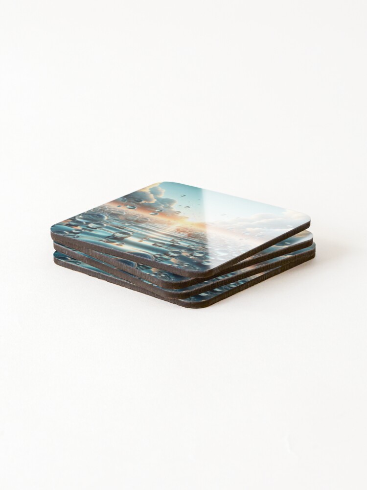 Thumbnail 4 of 5, Coasters (Set of 4), Spring Rain designed and sold by Intriguing-Shop.