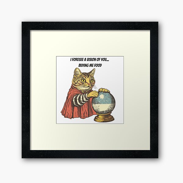 Item preview, Funny Hungry Cat Wizard | Silly Animal Feline Food Memes, Stickers, Shirts and Decor designed and sold by Envision Designs.