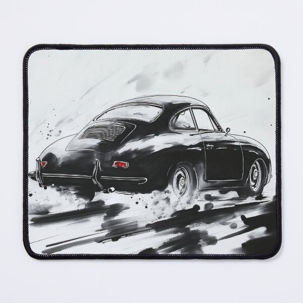 Item preview, Porsche 356 in motion Ink illustration designed and sold by blackdogshop.