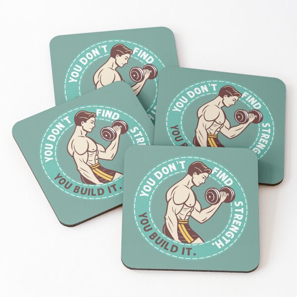 Item preview, You don't find strength.  You build it. Vintage gym illustration. designed and sold by gayishdesign.