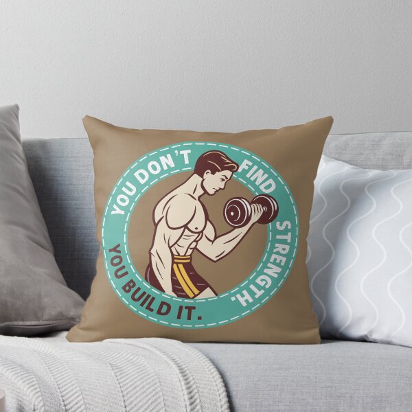 Item preview, You don't find strength.  You build it. Vintage gym illustration. designed and sold by gayishdesign.